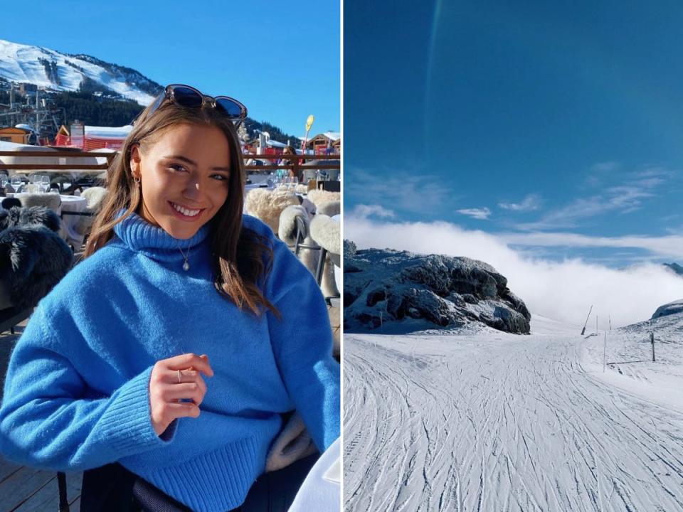 India Hogg would spend her free afternoons at après and skiing down the resort's slopes.