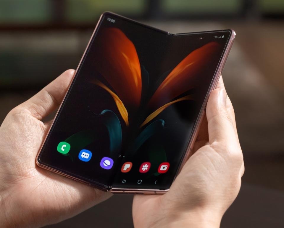 The Galaxy Z Fold2 5G looks to outdo its predecessor with an improved hinge and larger front display. (Image: Samsung)