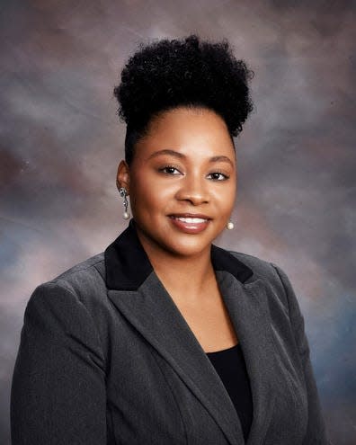 Sade' Mangum from Seventy-First High School was named Cumberland County Schools' Beginning Teacher of the Year during the district's convocation Tuesday, Aug. 15, 2023.