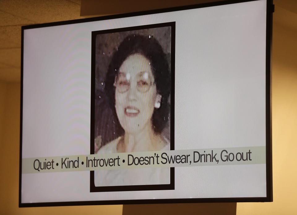 Trial of Gene Meyer, 68, who is charged with first-degree murder and first-degree sexual assault with use of a dangerous weapon in Outagamie County Court on Tuesday, May 21, 2024 in Appleton, Wis. Gene Meyer, charged with sexually assaulting and murdering 60-year-old Betty Rolf in 1988. Meyer was arrested in Washington about 34 years later, in 2022, after a 2019 familial DNA search identified him as a suspect. Investigators learned Meyer had at one time lived a mile from where Rolf's body was found in 1988.
Wm. Glasheen USA TODAY NETWORK-Wisconsin