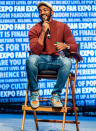 <p>Anthony Mackie takes part in a Q&A with fans during Fan Expo in New Orleans on Jan. 9. </p>