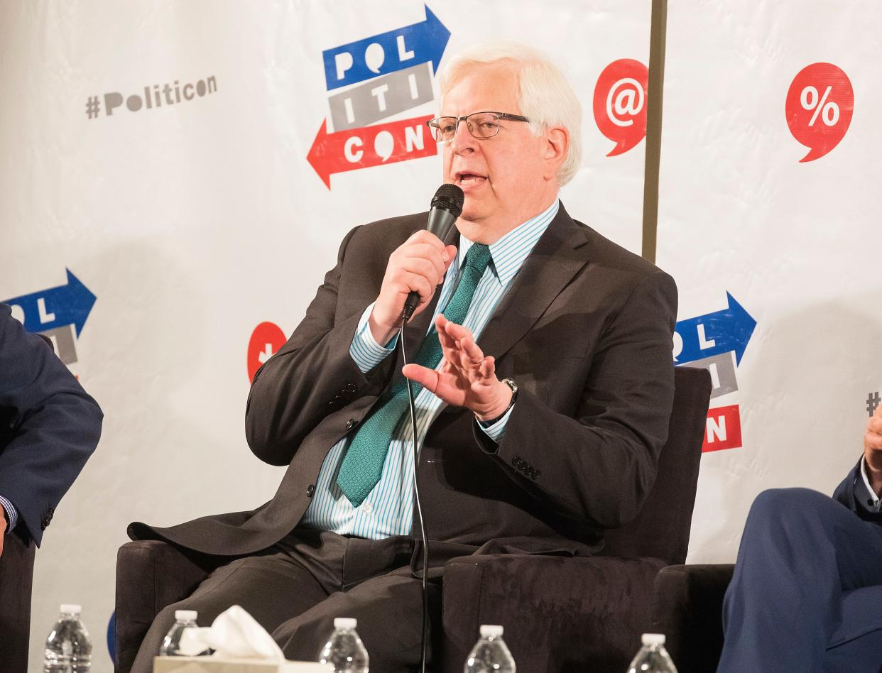Dennis Prager attends Politicon at The Pasadena Convention Center on Sunday, Aug. 30, 2017, in Pasadena, Calif.