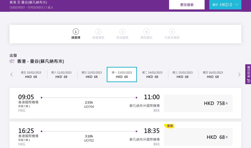 機票優惠｜曼谷、清邁機票單程快閃$68起！HK Express機票2月優惠來回連稅$1,085