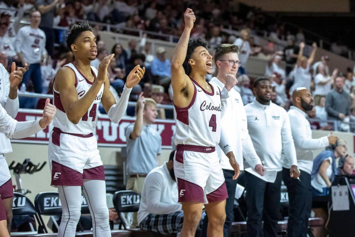 Eastern Kentucky pulled out a 90-82 victory over Florida Gulf Coast in Richmond on Wednesday night to improve to 9-1 in conference play. The Colonels have a two-game lead atop the ASUN with six league games remaining. Ryan C. Hermens/rhermens@herald-leader.com