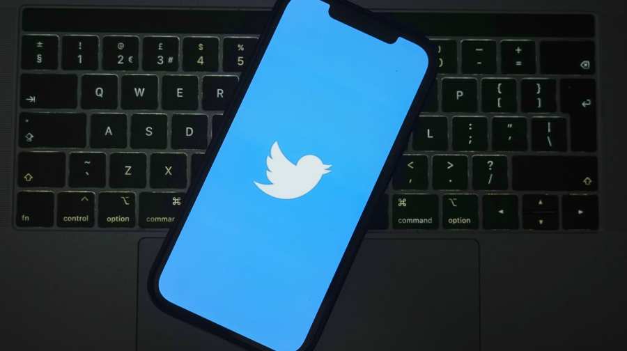 In this photo illustration the Twitter logo is seen on a mobile cellphone on April 21, 2023 in Knutsford, United Kingdom. (Photo illustration by Christopher Furlong/Getty Images)