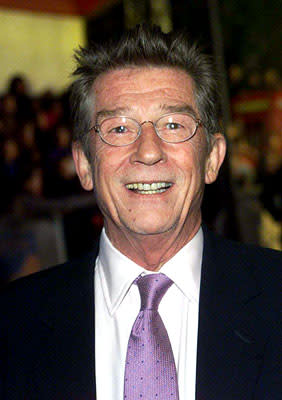 John Hurt at the London premiere of Warner Brothers' Harry Potter and The Sorcerer's Stone