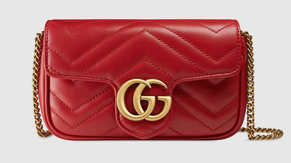 Gucci GG Marmont matelassé leather super mini. - Credit: Gucci