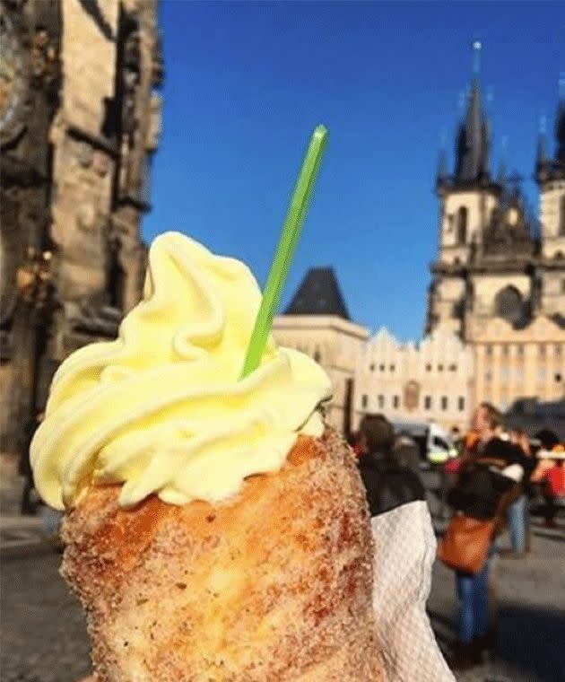 Chimney cake ice cream with a view. Photo: Instagram