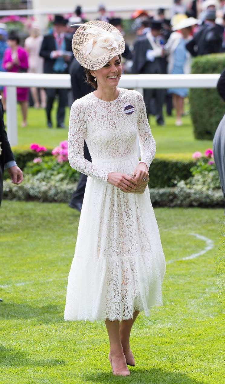 <i>The closest Kate comes to horses is a visit to the races [Photo: PA]</i>