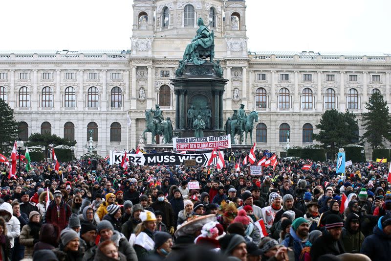 Demonstration against the COVID-19 measures and their economic consequences, in Vienna