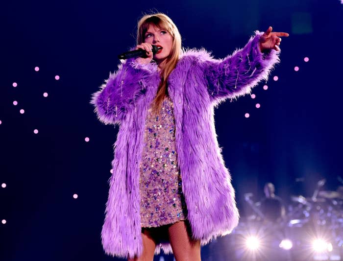 Taylor Swift performs onstage for the opening night of her Eras tour at State Farm Stadium on March 17, 2023, in Arizona.