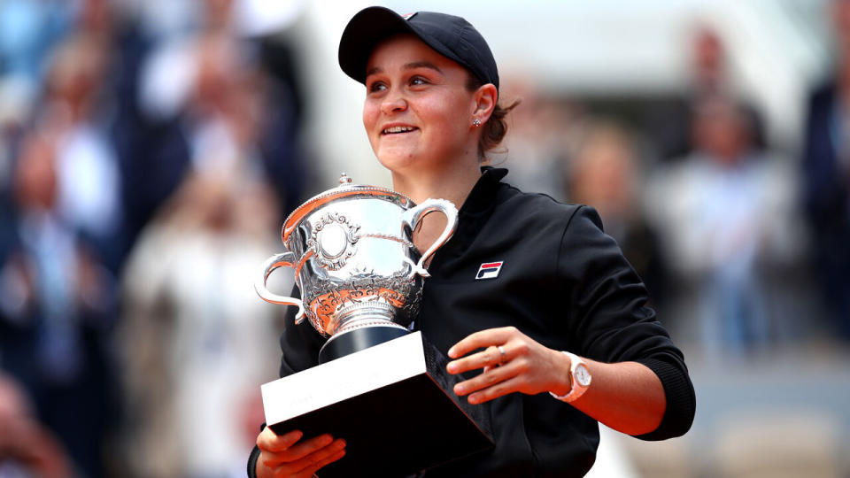 Ash Barty became Australia's first French Open champion since 1973. Pic: Getty