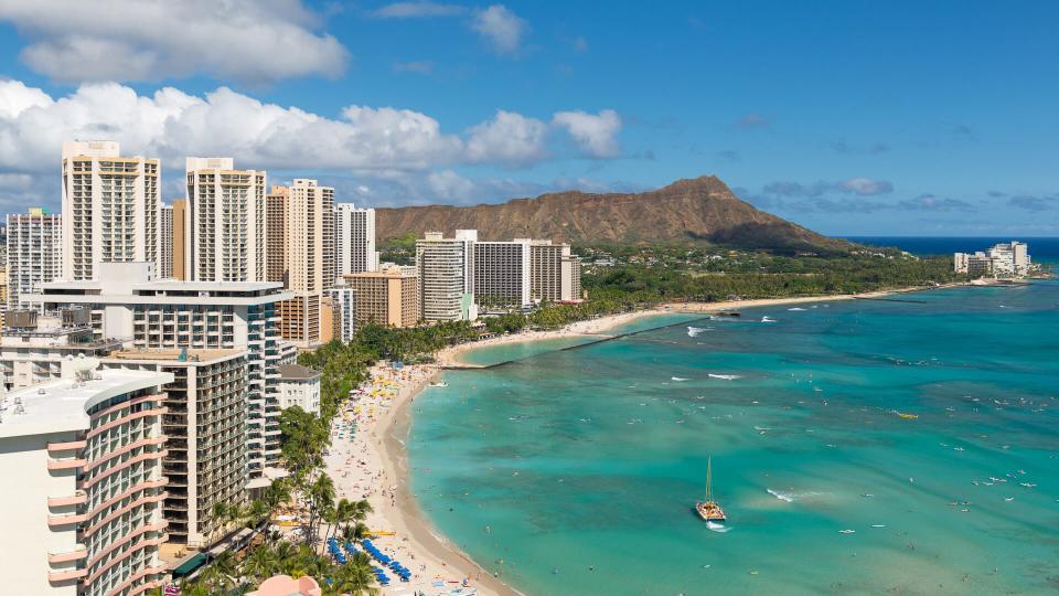 Scenic view of Honolulu city
