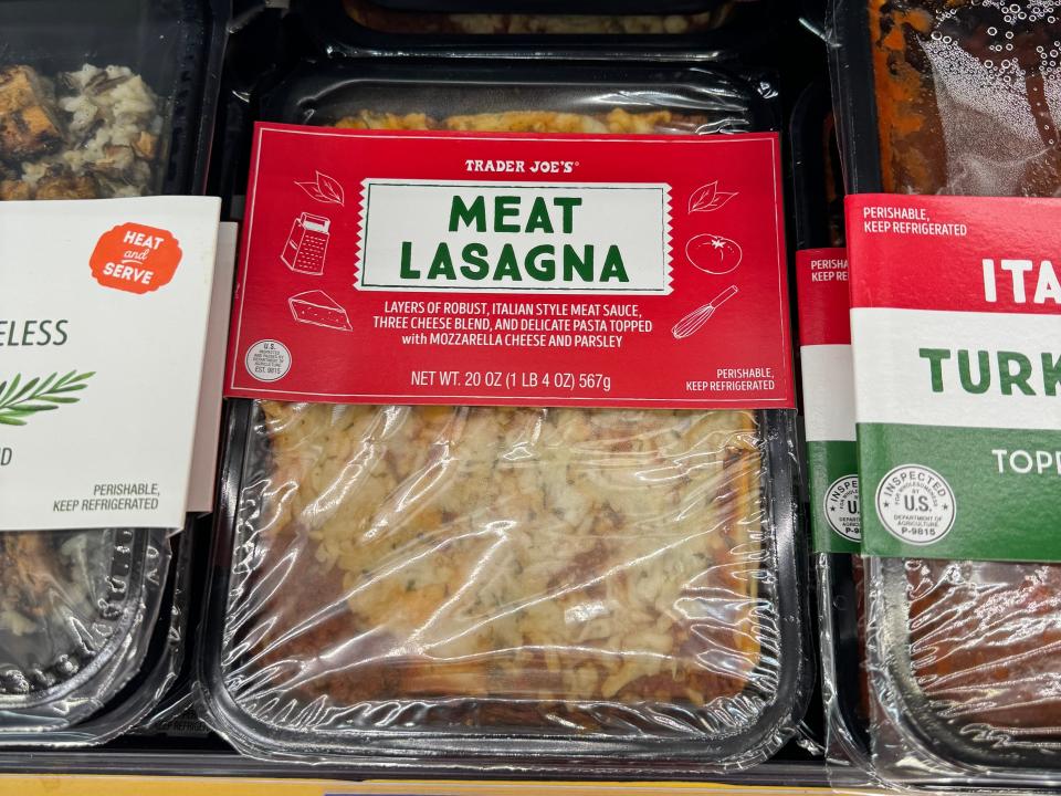 Meat lasagna at Trader Joe's.