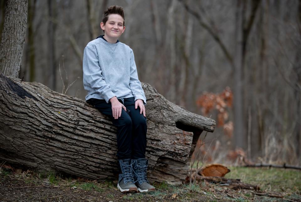 Leo Berry poses for a portrait on Tuesday, March 16, 2021, at Cool Creek Park in Westfield, a spot that Berry has spent a lot of time exploring. Berry has started a petition drive to stave off an Indiana Senate bill, then SB 389, that seeks to repeal protections for local wetlands. That bill was signed into law.