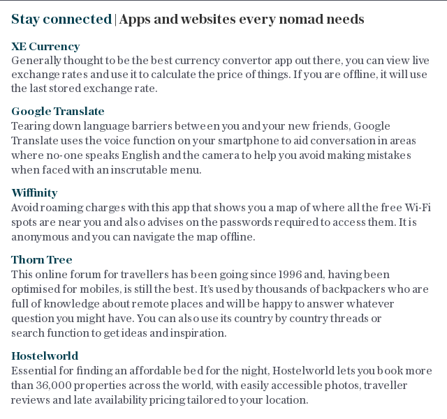 Stay connected | Apps and websites every nomad needs