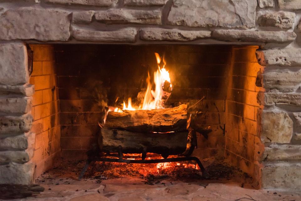 Cozying up by a fire is the perfect way to keep warm as the winter storm rolls in.