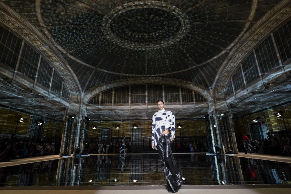 The Prabal Gurung collection is modeled during Fashion Week, Friday, Feb. 10, 2023, in New York. (AP Photo/Mary Altaffer)