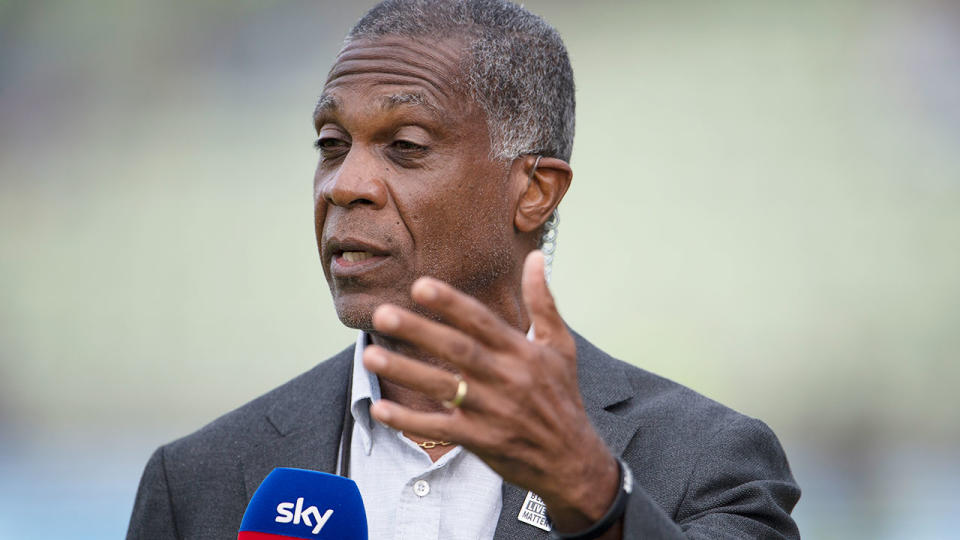 Seen here, West Indies great Michael Holding performing commentary duties for Sky Sports.