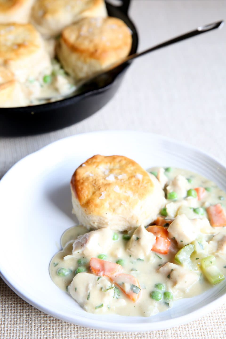 Skillet Biscuit Pot Pie