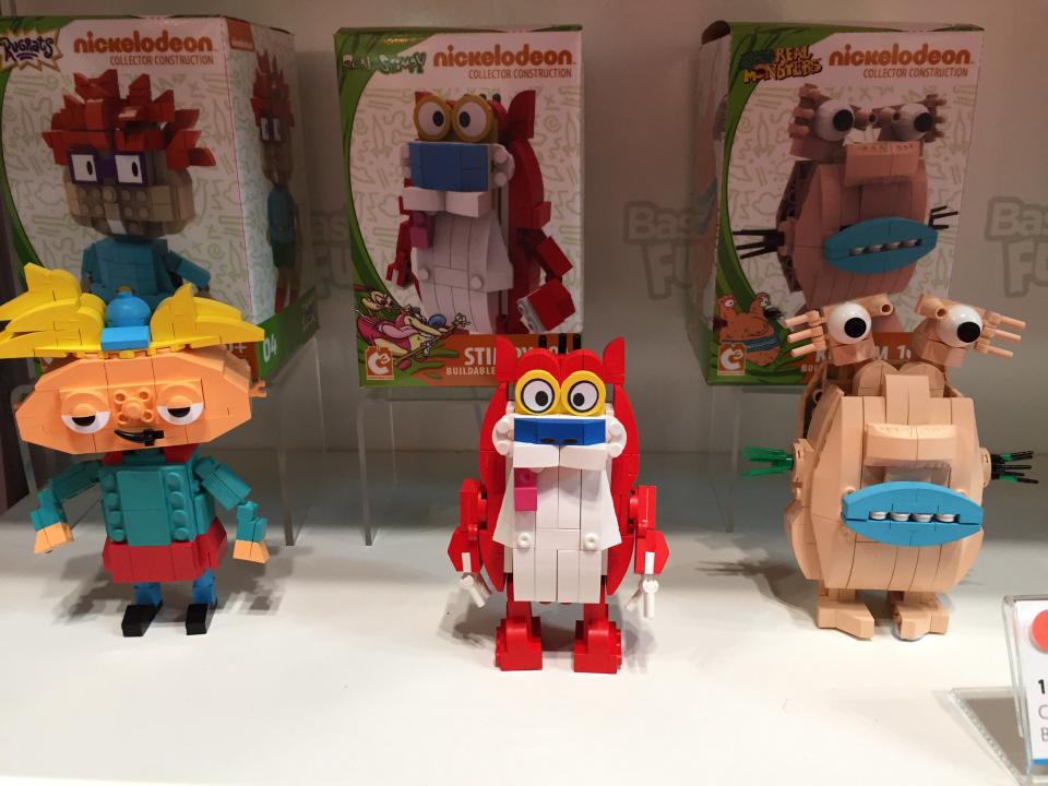 <p>Satisfy your inner ’90s child with these throwback construction kits from Basic Fun based on classic Nickelodeon shows like <em>Hey Arnold!</em>, <em>Ren & Stimpy</em>, and <span><em>Aaahh!!! Real Monsters</em>. (Photo: Ethan Alter)</span> </p>