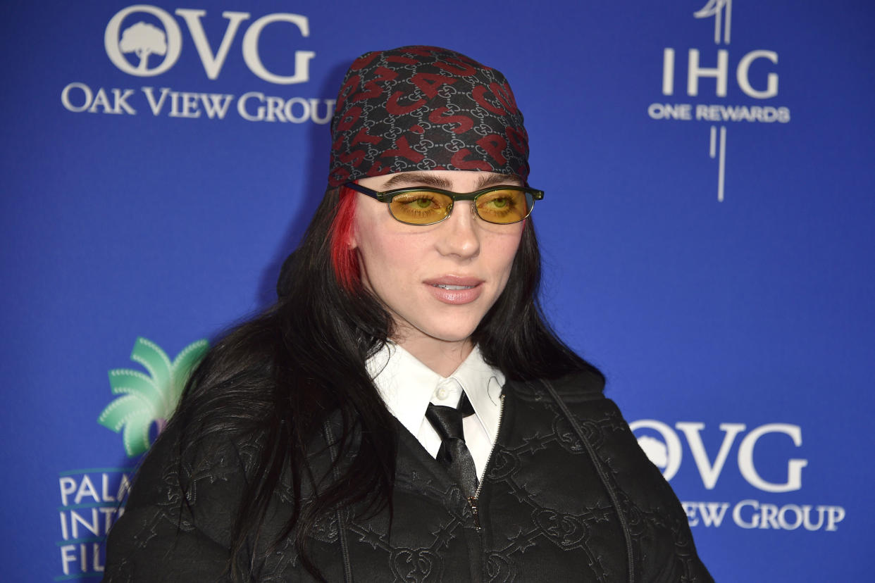 Billie Eilish, pictured, who recently dedicated an award to 'people feeling existential dread'. (Getty Images)