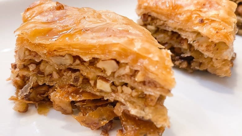 Baklava close up