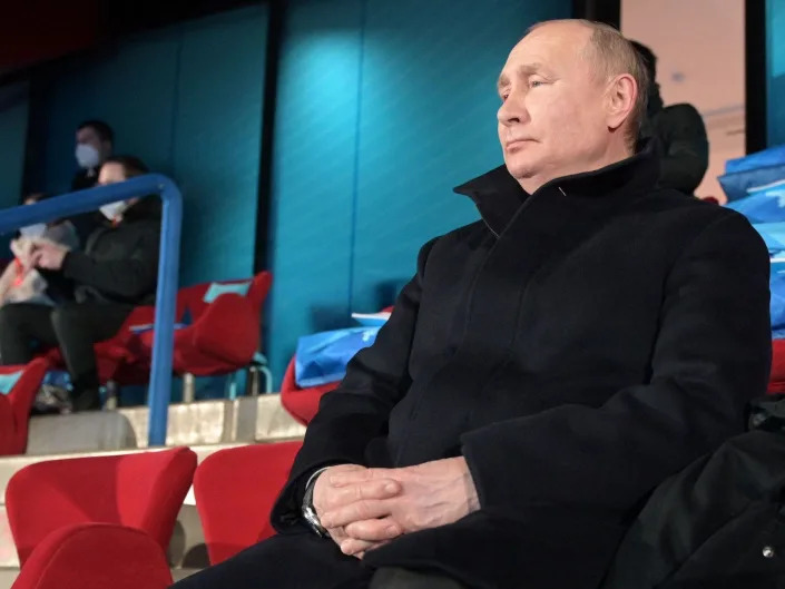 Russian President Vladimir Putin attends the opening ceremony of the 2022 Winter Olympics in Beijing