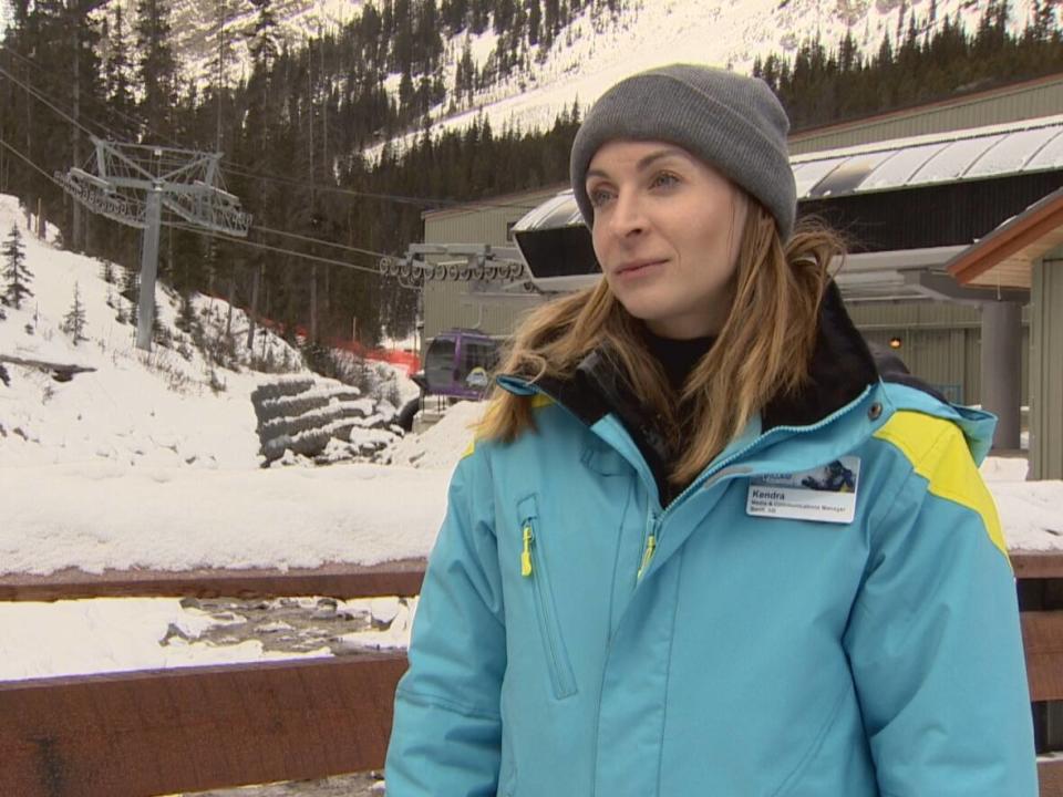 Kendra Scurfield is the director of brand and communications at Banff Sunshine Village. She called this week's heavy snow an 'anomaly.'  (Radio-Canada - image credit)