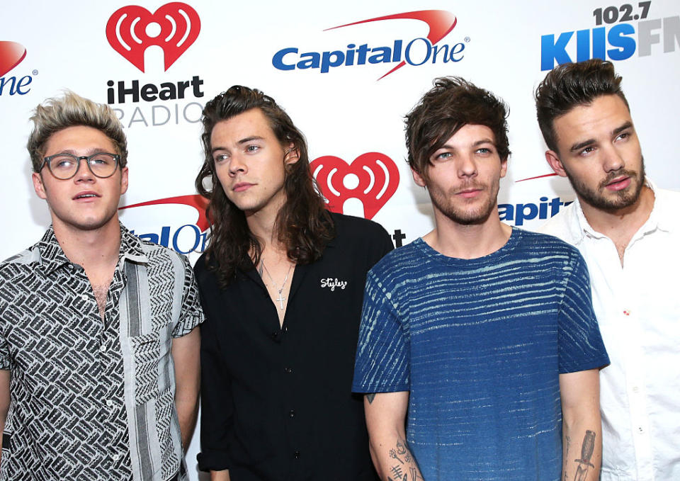 <p>No. 2: One Direction <br> Age: Nial Horan (23), Liam Payne (23), Harry Styles (22), Louis Tomlinson (24) <br> Earnings: $110 million <br> (Photo by Jonathan Leibson/Getty Images for iHeartMedia) </p>