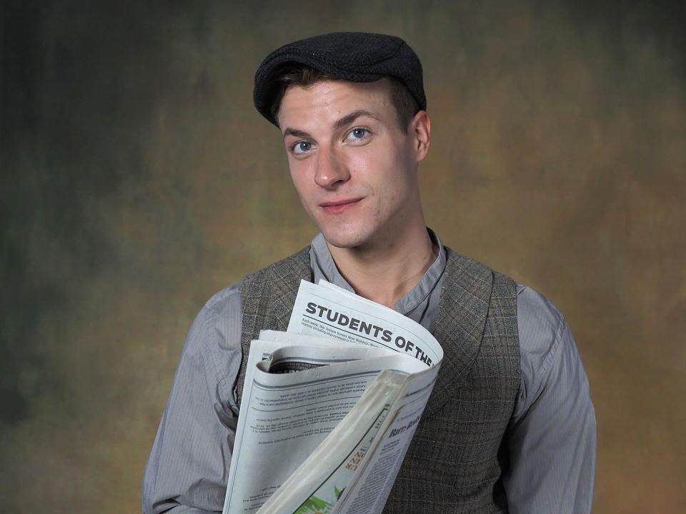 Paul Teal stars in Opera House Theatre Co.'s production of "Newsies" in Wilmington, North Carolina
(Photo: COURTESY OF OPERA HOUSE THEATRE CO.)