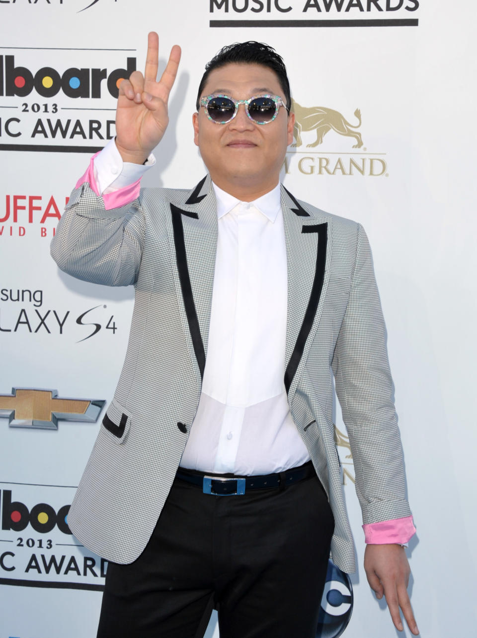 Psy arrives at the Billboard Music Awards at the MGM Grand Garden Arena on Sunday, May 19, 2013 in Las Vegas. (Photo by John Shearer/Invision/AP)