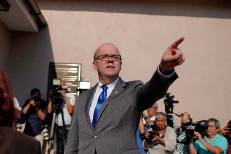 U.S. Congressman James Mcgovern reacts during an event at the Ernest Hemingway Museum in Havana, Cuba, March 30, 2019. REUTERS/Alexandre Meneghini