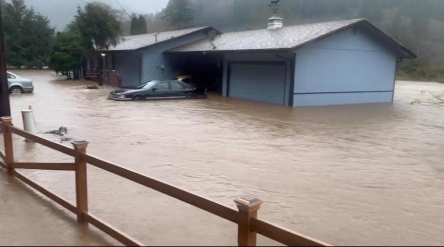 Miami River flooding in western Oregon as seen by KOIN 6 reporter, Brandon Thompson