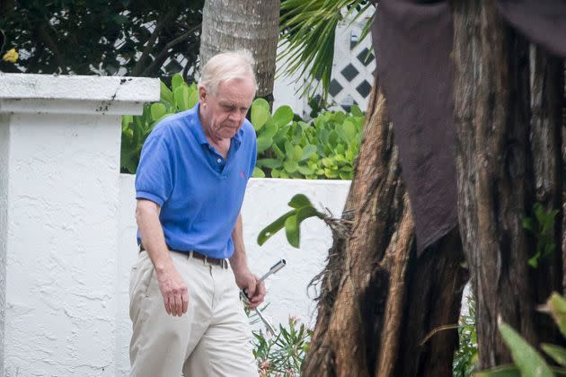 William H. Regnery II, one of the men who bankrolled the far-right, is photographed outside his home in Boca Grande, Florida, in 2017. He died earlier this month at the age of 80. (Photo: Will Vragovic)