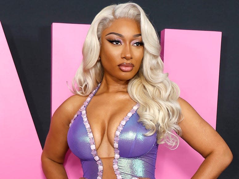 Megan Thee Stallion attends the "Mean Girls" premiere.