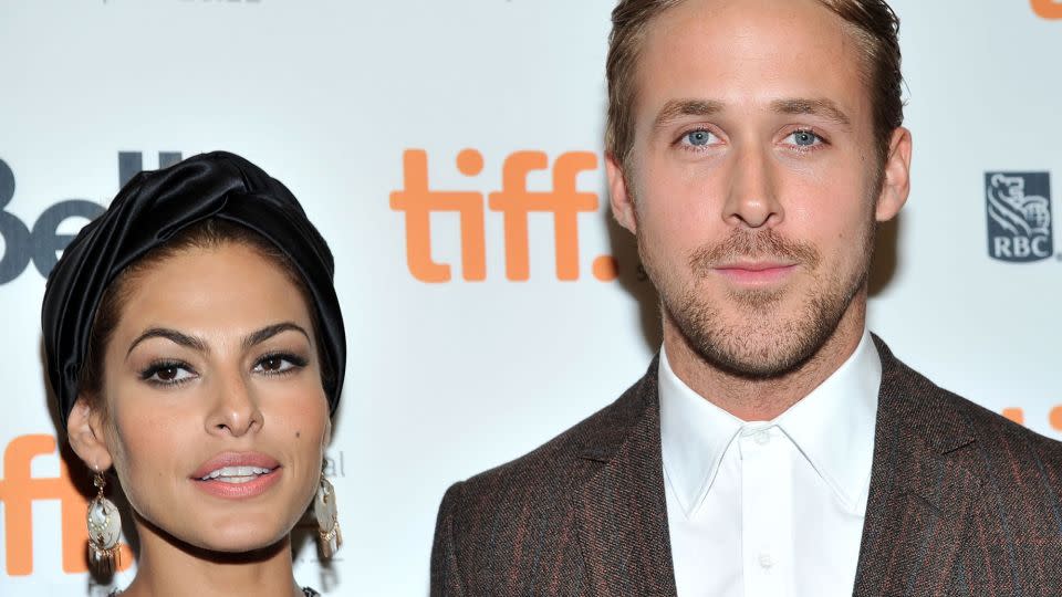 Eva Mendes and Ryan Gosling reportedly met while co-starring in the 2012 crime drama "The Place Beyond The Pines." - Sonia Recchia/Getty Images