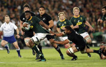 Two years ago, South Africa suffered humiliation after being thrashed 0-57 by New Zealand. Flash forward to this year, and the Springboks managed to hold the All Blacks to a 16-16 draw, proof of how much they have improved under coach Rassie Erasmus. One of the in-form teams heading into the World Cup, the 1995 and 2007 winners are meticulously prepared under Erasmus, and have expanded their offence from being over-reliant on tactical kicking to offering a multitude of scoring options. Loose back Siya Kolisi (left), the Springboks' first black captain, will lead a side brimming with confidence to mount a strong challenge for the Webb Ellis Cup. (PHOTO: AP/Themba Hadebe)