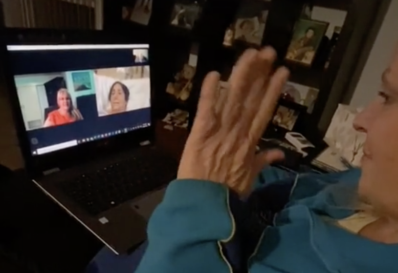 The original video was a success and Barbara was able to say goodbye to her mum. Source: TikTok/baberah