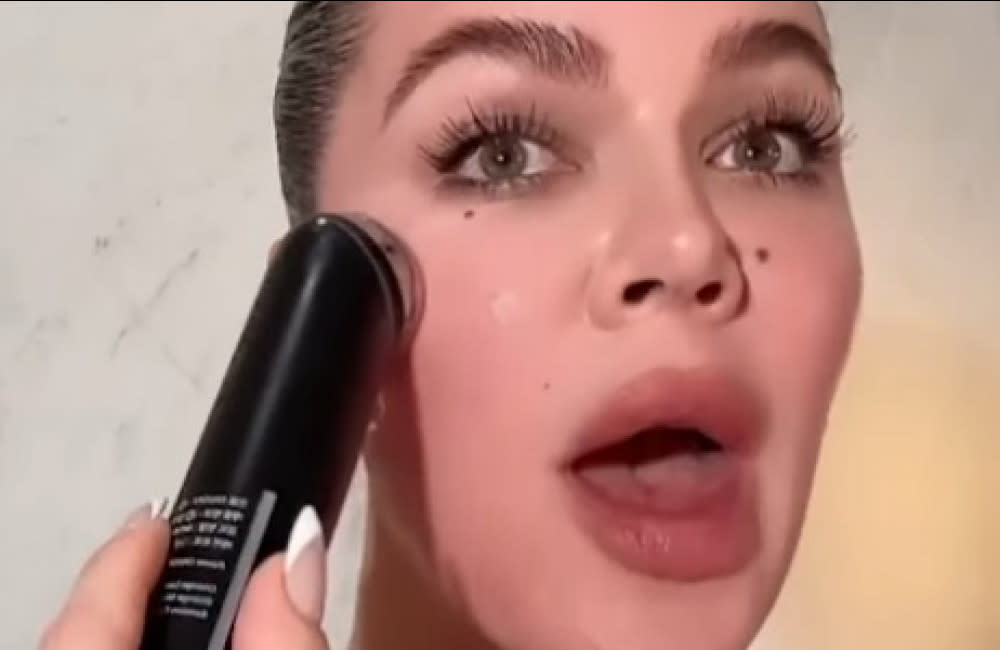 Khloe Kardashian uses a high-tech device to help her skincare credit:Bang Showbiz