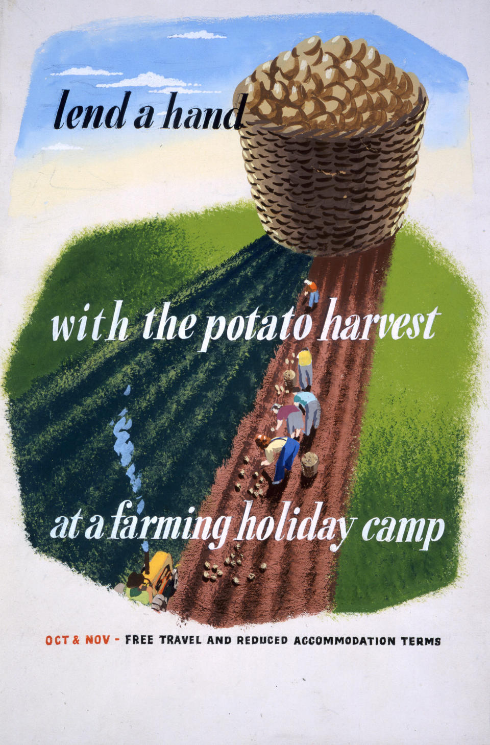 UNITED KINGDOM - MAY 10:  Lend A Hand With The Potato Harvest, WWII poster 1939-1945  (Photo by The National Archives/SSPL/Getty Images)