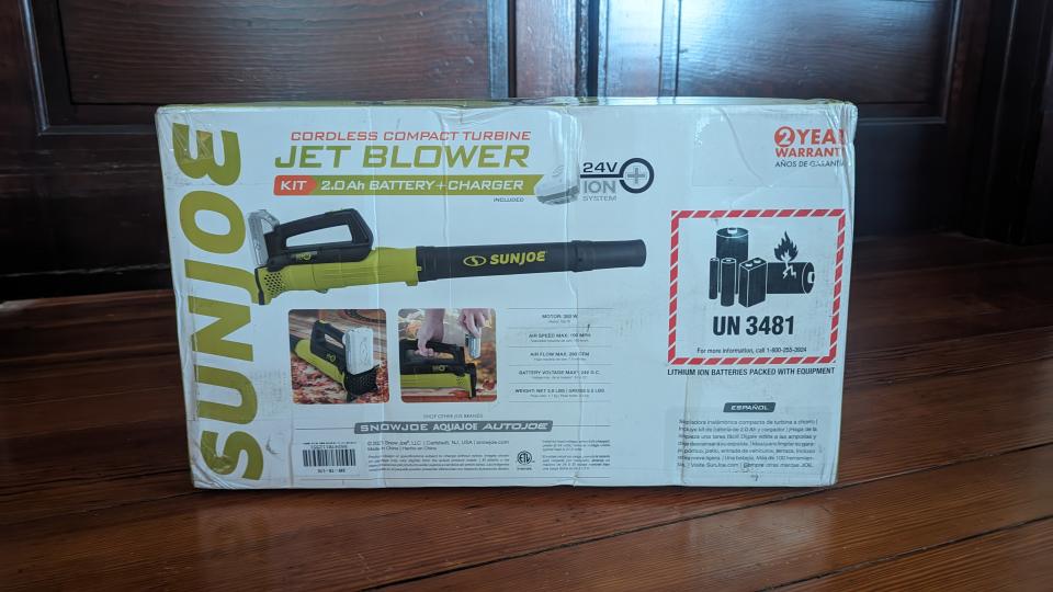 Sun Joe 24-Volt Cordless Compact Turbine Jet Blower