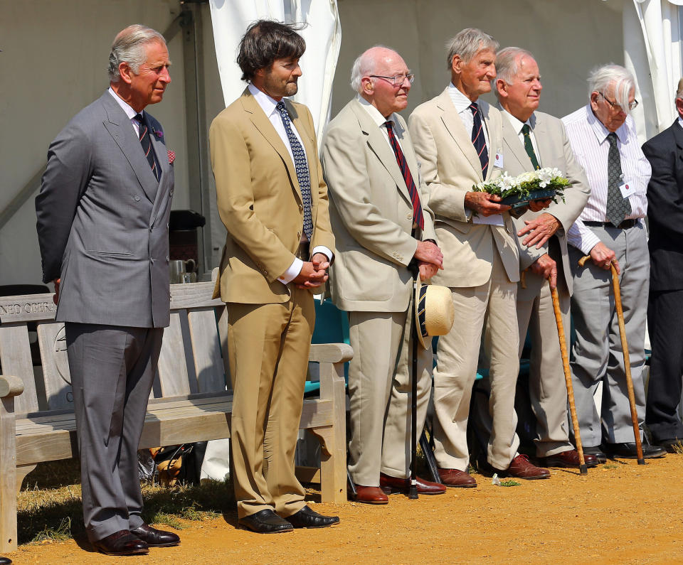 Jim Booth pictured alongside Prince Charles and others