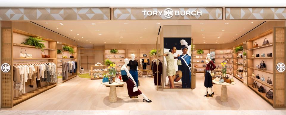 全新店裝與紐約旗艦店採用同樣的空間設計概念，開闊門面令Tory Burch 生活風格一覽無遺。圖片來源：Tory Burch