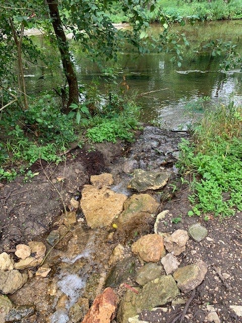 This is one of the many springs feeding into Brushy Creek discovered by contractors while building the .933-mile stretch of the Brushy Creek Trail that traverses the pedestrian bridge in Round Rock north of Round Rock Avenue.