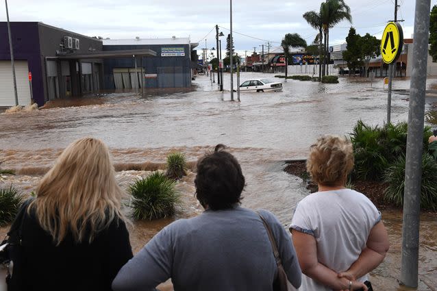 Lismore CBD is seen flooded after the Wilsons River breached its banks early Friday morning. Picture: AAP