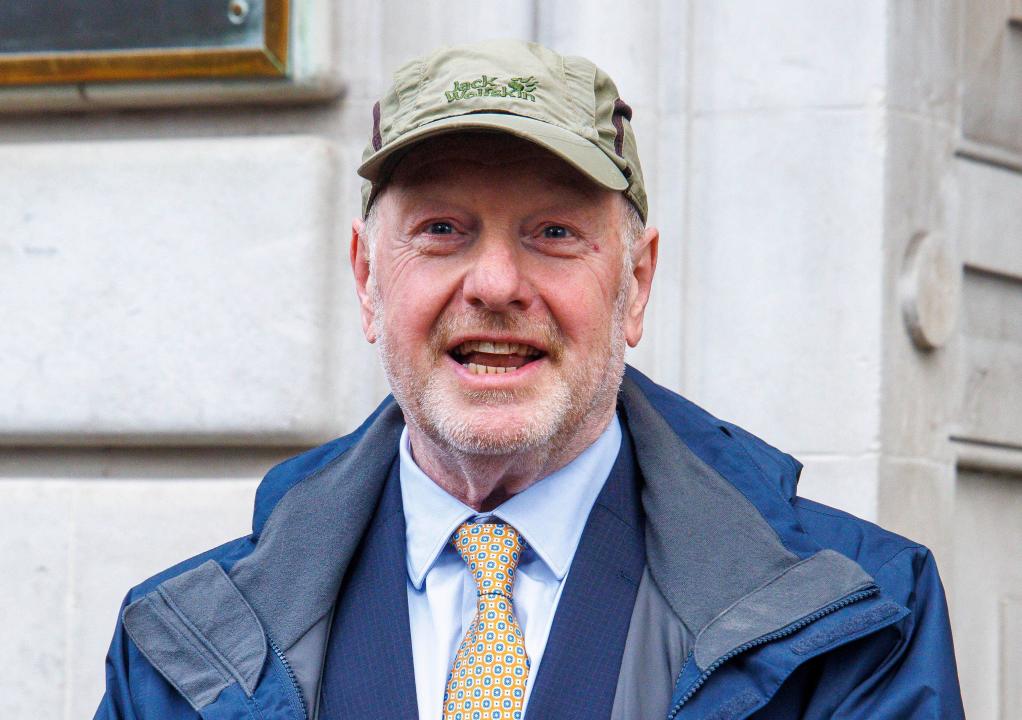 Former sub postmaster Alan Bates, a victim of the Post Office scandal, speaks to the press as he leaves the Post Office Horizon IT Inquiry in London.