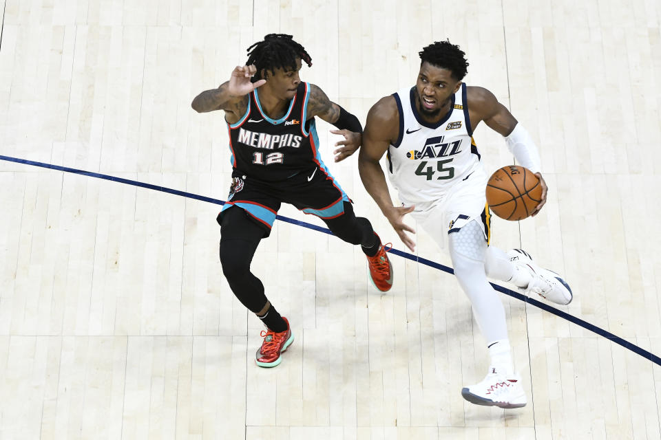 Memphis Grizzlies guard Ja Morant enters his first playoff series against Donovan Mitchell and the Utah Jazz. (Alex Goodlett/Getty Images)
