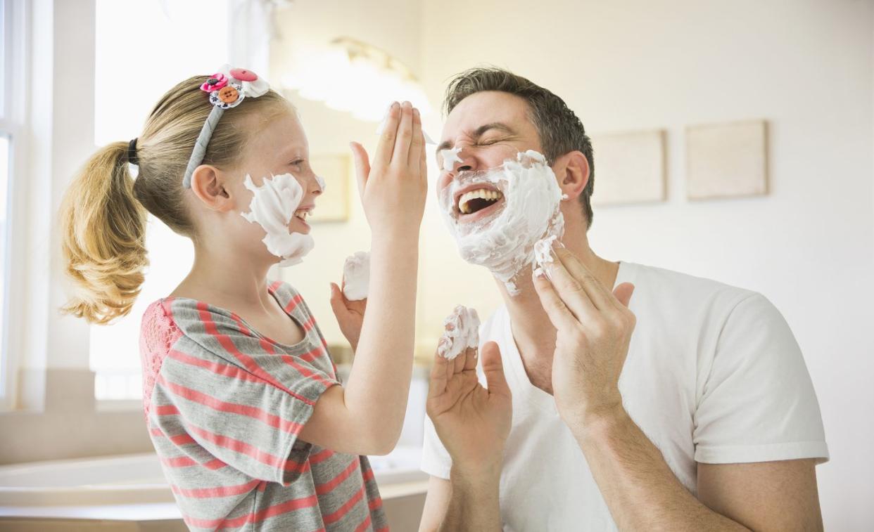 fathers day games shaving race