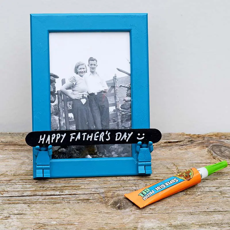 fathers day lego mini figure frame